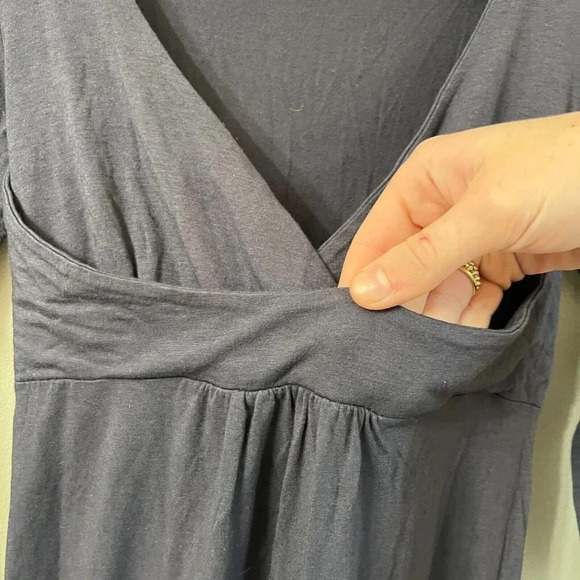 Ric Rac Womens Black Dress 3/4 Sleeve Pleated A-Line Belted Small Tie Back - Picture 5 of 9